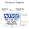 Signmission Recycle Only No Food Products, 10 in W x Rectangle, Plastic OS-2PACK-NS-P-710-L-18001 - alternate 3